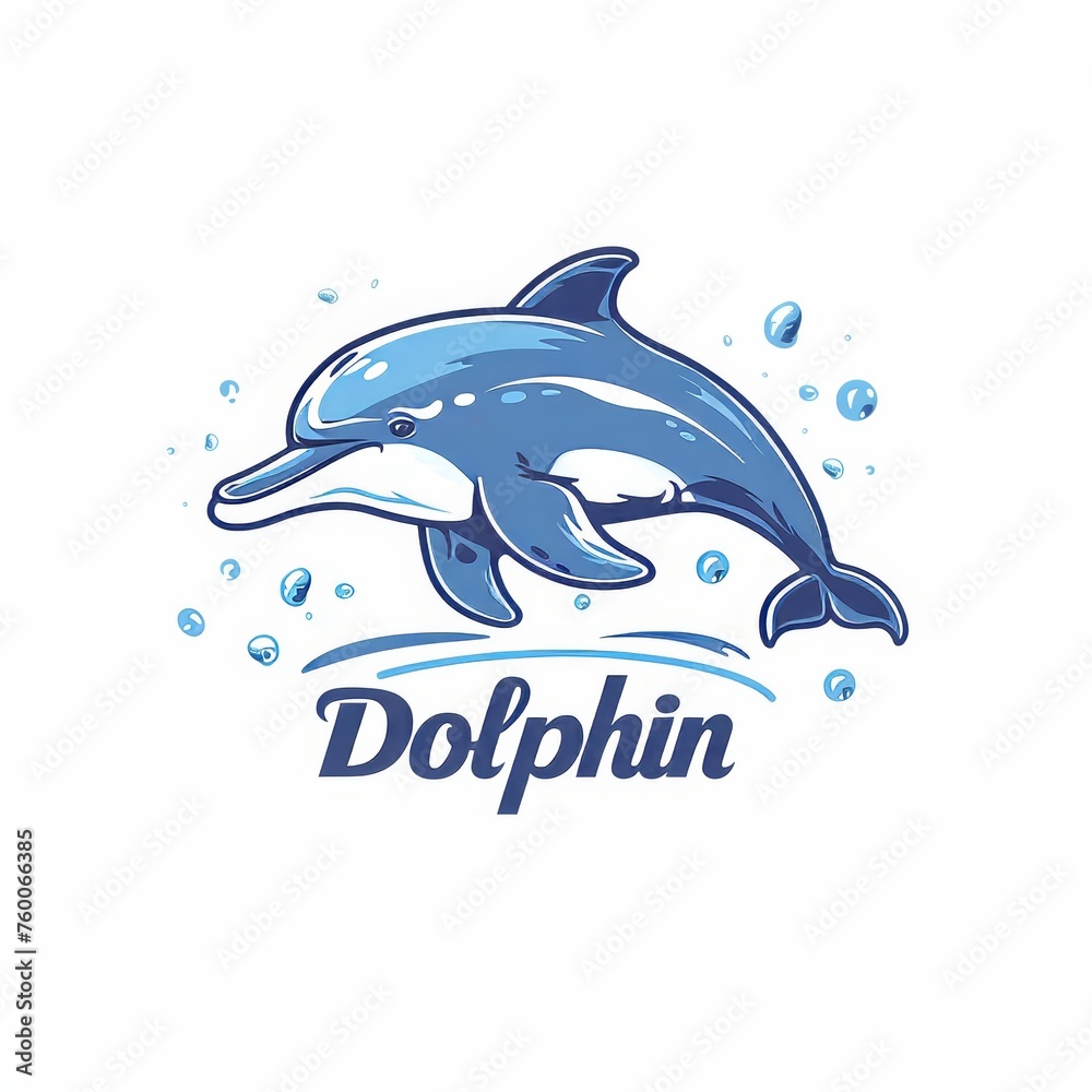 Dolphin A Brand Logo with Playful Dolphin and Stylized Name Generative AI Dolphin A Brand Logo with Playful Dolphin and Stylized Name Generative AI