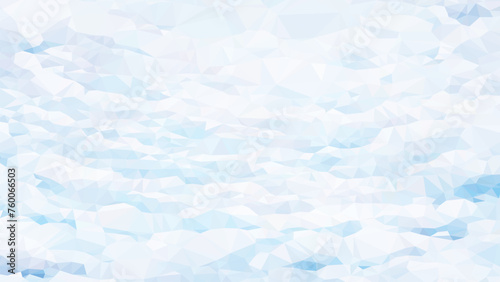 Vector Low poly abstract white and light blue background, trendy white sky cover