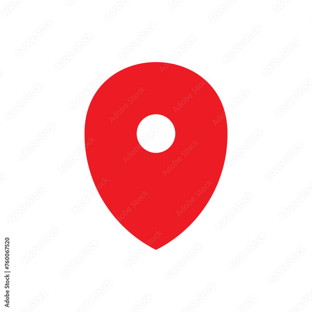 Geo Location Navigation Marker Pin Red Minimal Vector Icon Geo Location Navigation Marker Pin Red Minimal Vector Icon