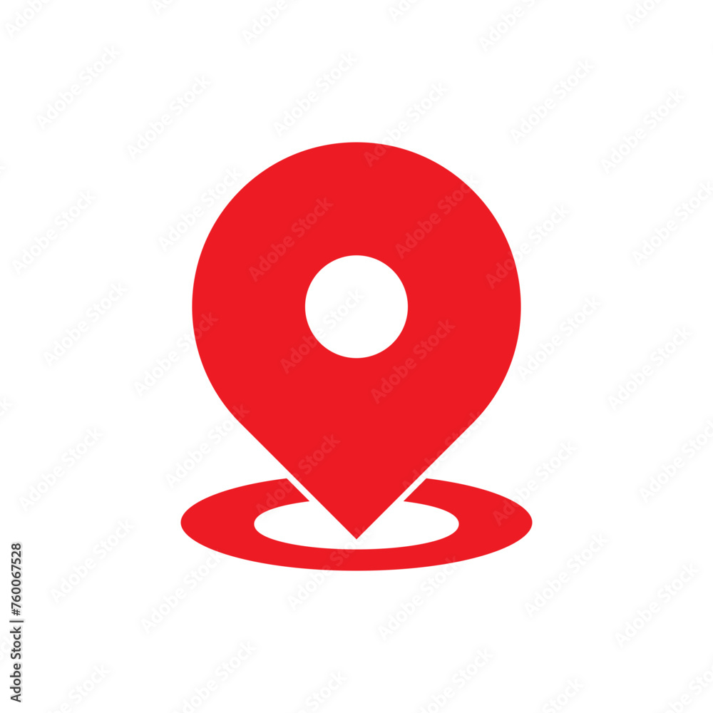 Geo Location Navigation Marker Pin Red Minimal Vector Icon Geo Location Navigation Marker Pin Red Minimal Vector Icon