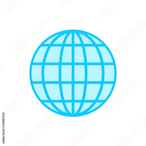 Blue Web Globe Icon