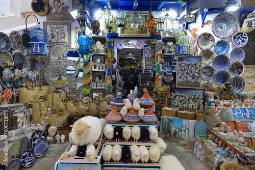 sidi bou said, tunisia bazar photo
