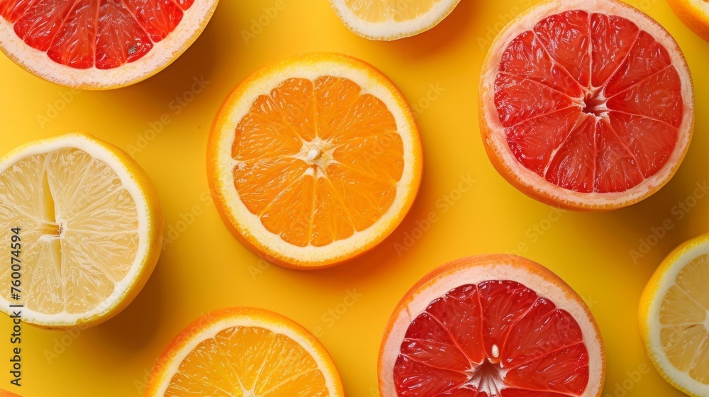 Obraz premium bright background citrus fruits.
