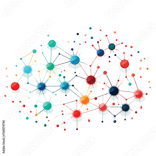 Science network pattern connecting lines and dots.