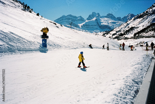 Skiing film photos