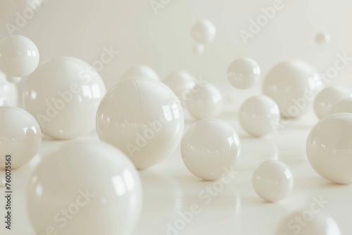 clean white marbles on white background 