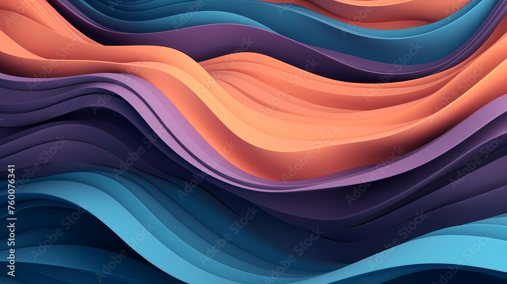 Fototapeta premium Beautiful abstract pattern of wavy lines and curves
