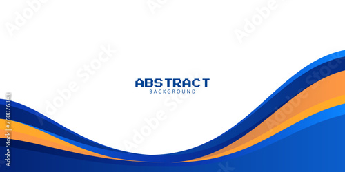 abstract background with blue, orange and white color gradient concept