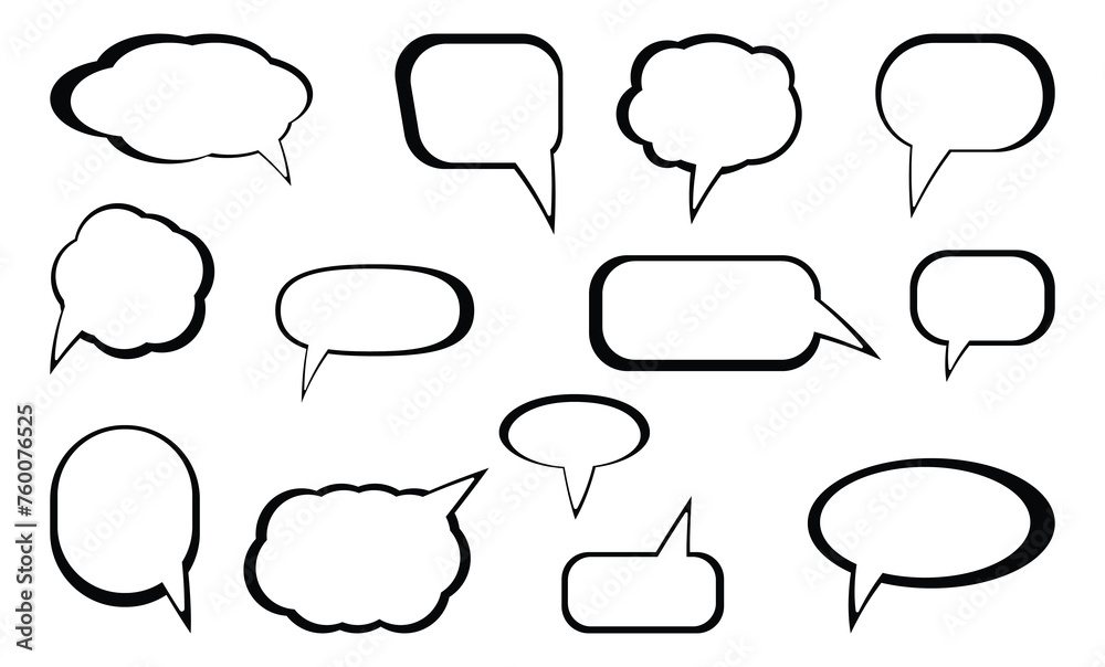 bubble for text, set of empty frames bubble for text, set of empty frames