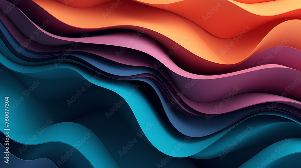 Beautiful abstract pattern of wavy lines and curves