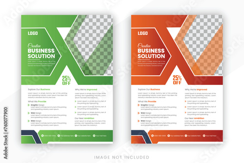 Corporate modern Business flyer design template. Geometric shape business flyer design layout, business poster design and leaflets.