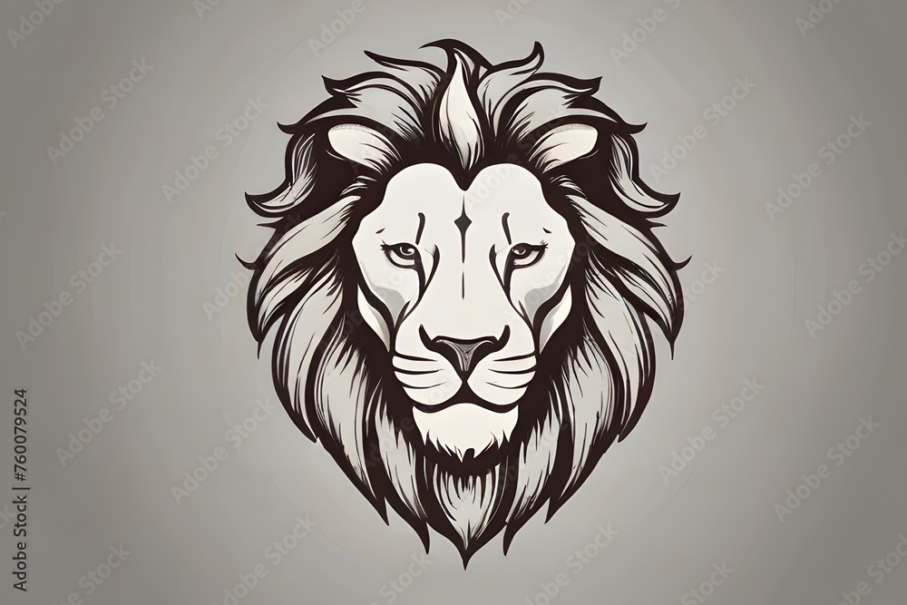Obraz premium Lion Head Logo, Lion Head Vector, Lion Head Mascot, colorful lion head, Lion Logo, Minimalist Lion Logo, Lion Logo on Black, Sleek Lion Emblem, Sunset Lion Logo, Elegant Lion Logo, Minimal Lion Design