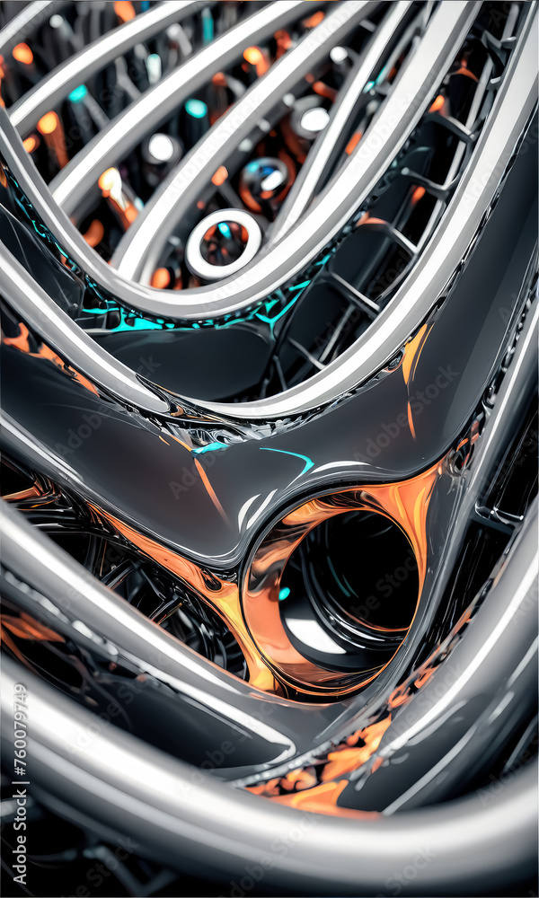 Fototapeta premium Depth and Dimension in Abstract Line Shape Background