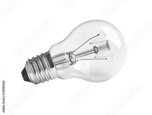 glass lightbulb isolated on white