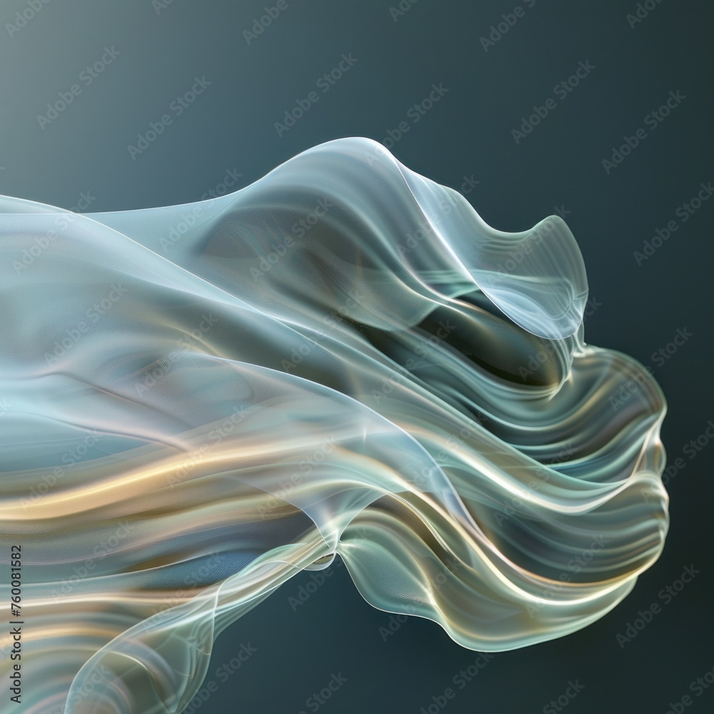 Obraz premium The abstract representation of a whisper as a gentle wave