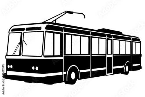 trolleybus vector illustration