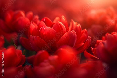 Dark red flowers close-up