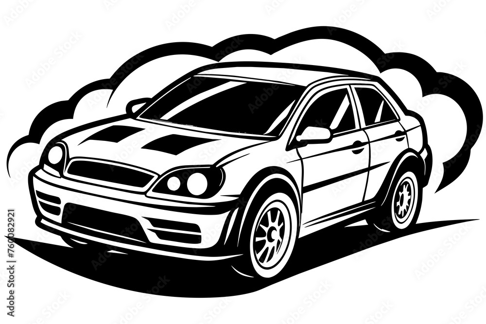 rally car vector illustration