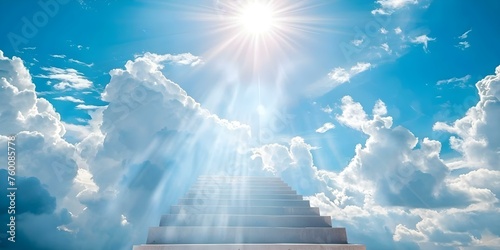 Ascending toward the radiant clouds. Concept Nature, Beauty, Clouds, Sky, Radiance