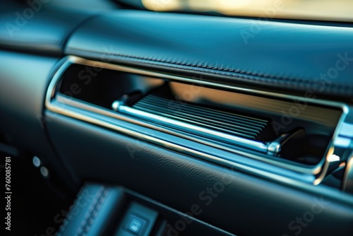 Closed Car Glove Box with Bright Background. Auto Compartment for Business Design and Automobile Storage © Web