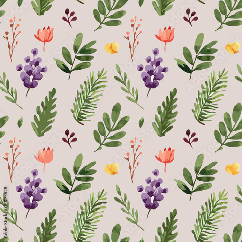 seamless pattern with flowers