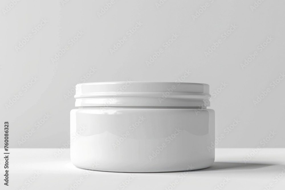 Cosmetic Cream Jar Mockup on Isolated White Background. Perfect for Presenting Design. 3D Illustration for Skincare Products Cosmetic Cream Jar Mockup on Isolated White Background. Perfect for Presenting Design. 3D Illustration for Skincare Products