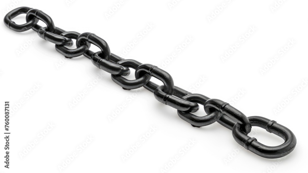 Black Chain Isolated on White Background. Padlock and Lock Symbolizing Security, Protection, and Strength of Chain Black Chain Isolated on White Background. Padlock and Lock Symbolizing Security, Protection, and Strength of Chain