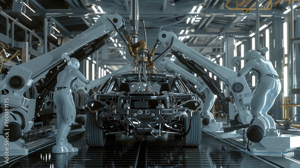 Car Assembly Line in Factory