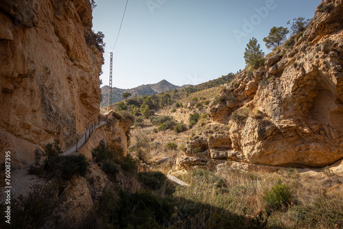 Route to the Tibi Reservoir in Alicante. Spain photo