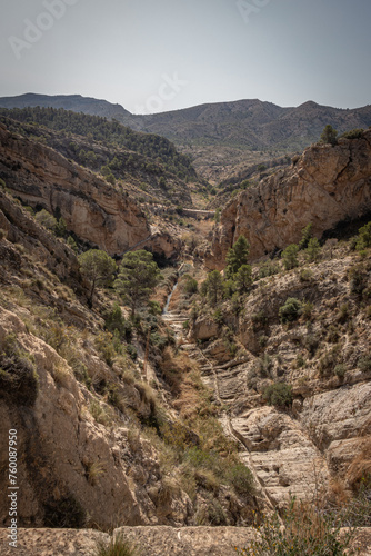 Route to the Tibi Reservoir in Alicante. Spain