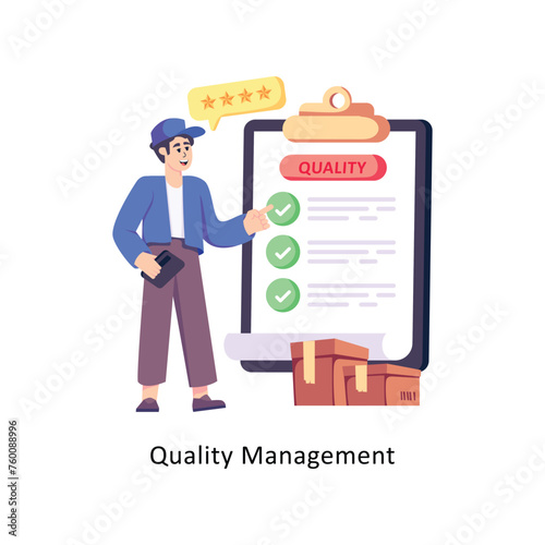 Quality Management flat style design vector stock illustrations. 