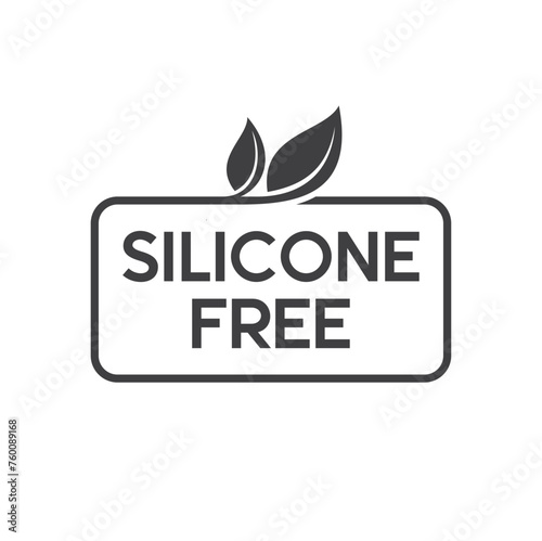 symbol of silicone free, silicone free icon, vector art.