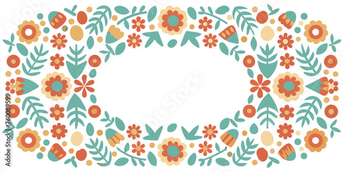 Mexican background festive backdrop for festival Cinco de mayo. Mexico poster. Vector illustration of a decorative floral wreath, ideal for invitations, cards, and backgrounds