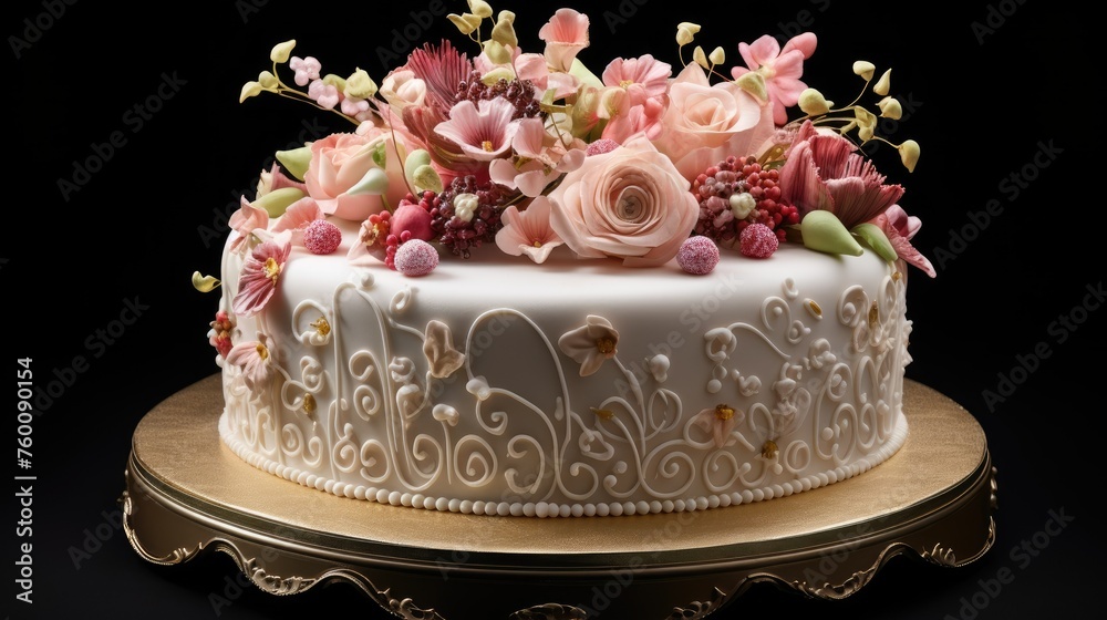 wedding cake with roses wedding cake with roses