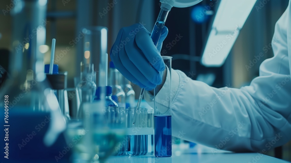Scientist Holding Beaker of Liquid Scientist Holding Beaker of Liquid