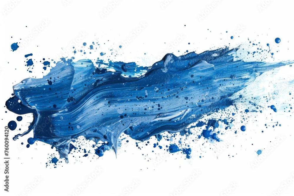 Blue paint isolated on white background Blue paint isolated on white background