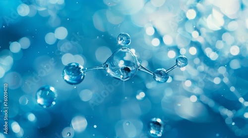 Blue Water Bubbles Background