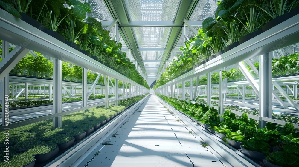 Overflowing Greenery in Spacious Greenhouse Overflowing Greenery in Spacious Greenhouse