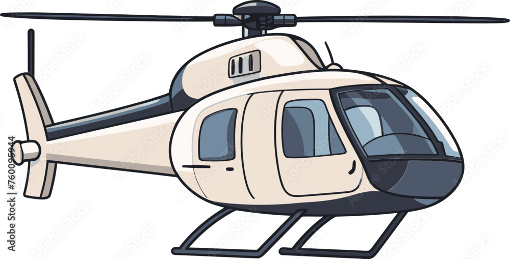 Helicopter Diagram Vector Illustration