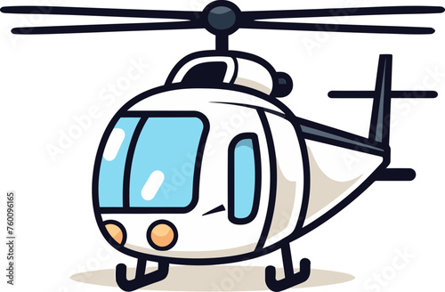 Helicopter Survey Union Vector Illustration
