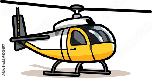 Helicopter Survey Enterprise Vector Art