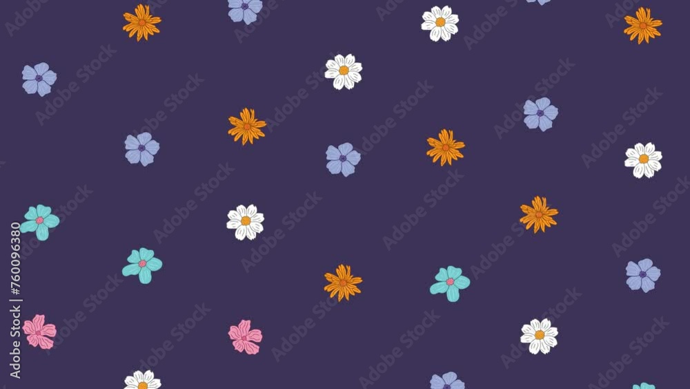 animated seamless background with flowers animated seamless background with flowers