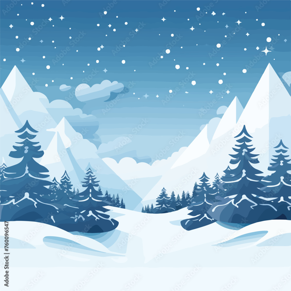 Snow Background. Vector illustration. Snowfall in p