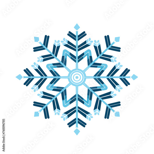 Snowflake icon. flat illustration of snowflake vect