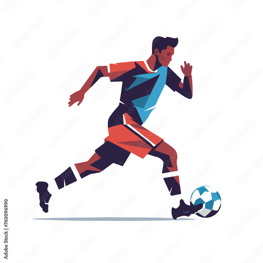 Soccer player. football icon. flat vector illustrat