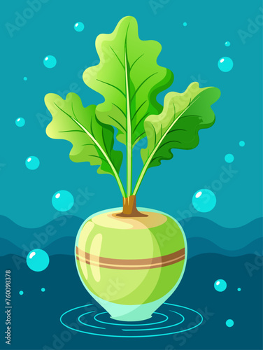arugula vegetable water background