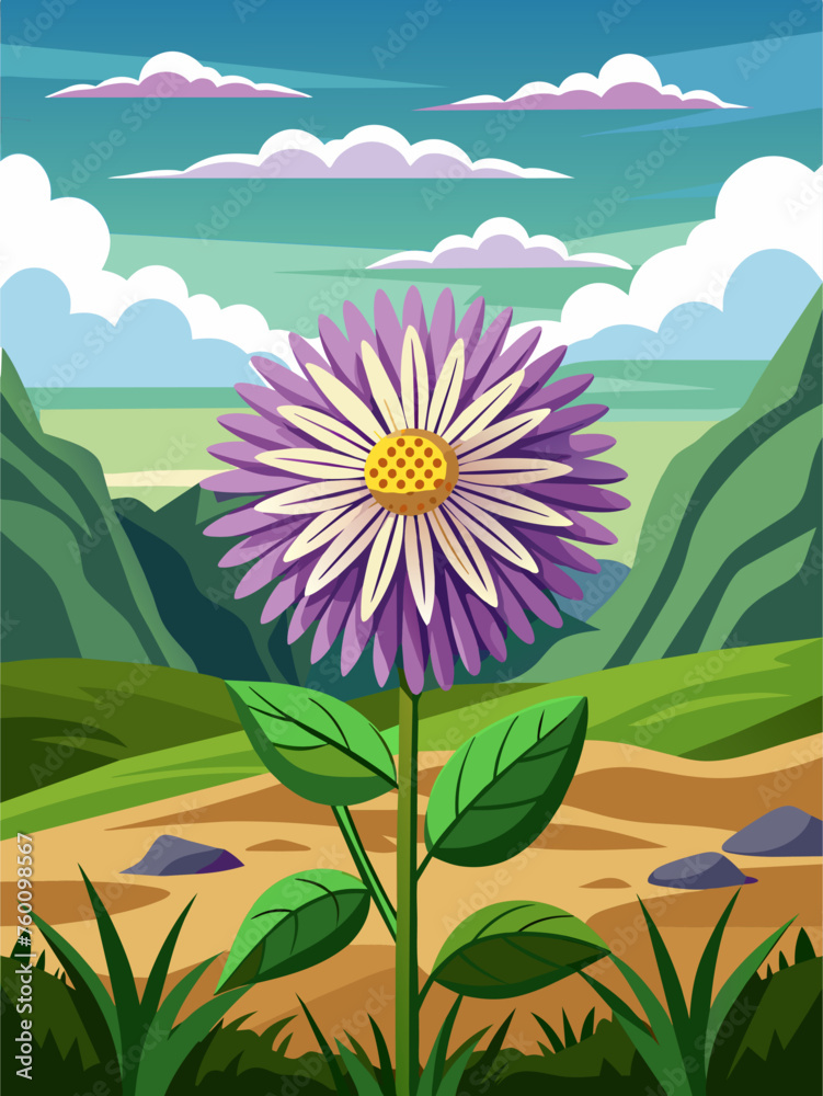 aster vector landscape background aster vector landscape background