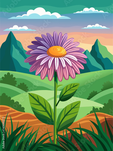 aster vector landscape background