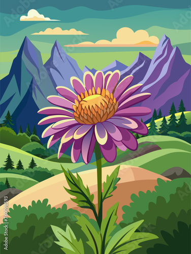 aster vector landscape background