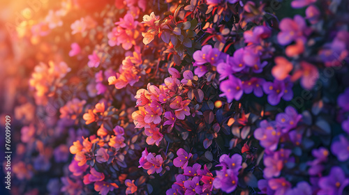 beautiful harmonious purple flower wall